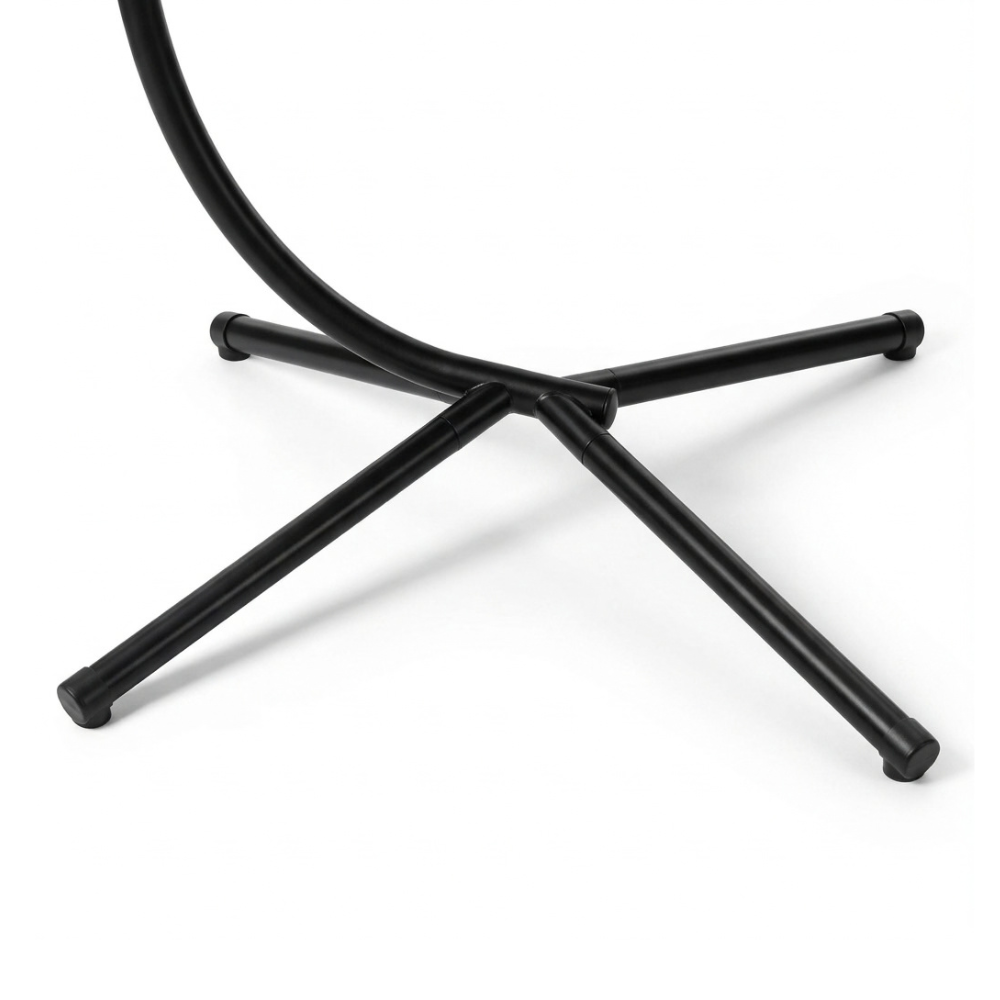 Fauteuil oeuf suspendu avec pieds en tissu beige - ESRA