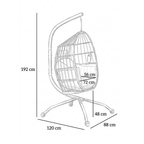 Fauteuil oeuf suspendu avec pieds - MIRAGE