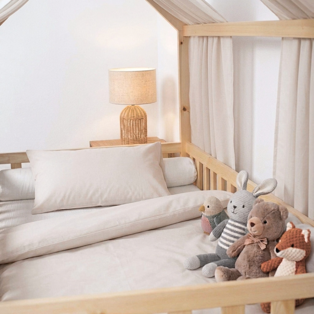 Ciel de lit cabane - Beige mocca