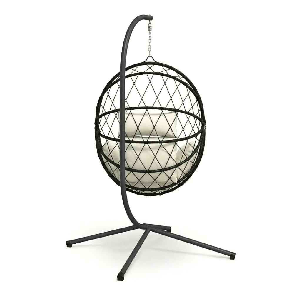Fauteuil oeuf suspendu avec pieds - CLARA
