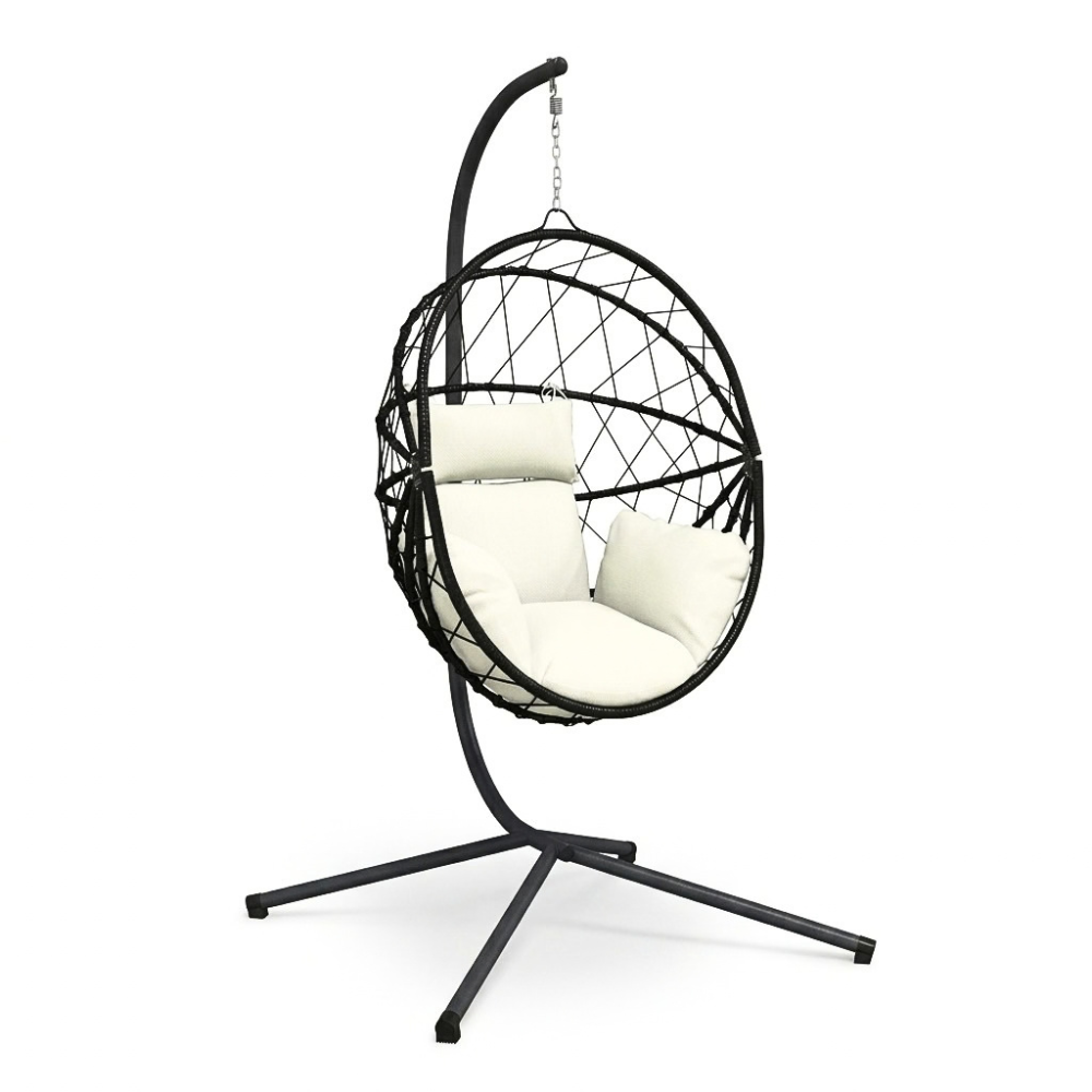 Fauteuil oeuf suspendu avec pieds - CLARA