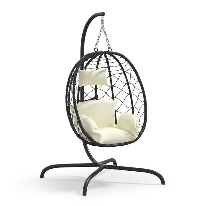 Fauteuil oeuf suspendu avec pieds - SAFRA