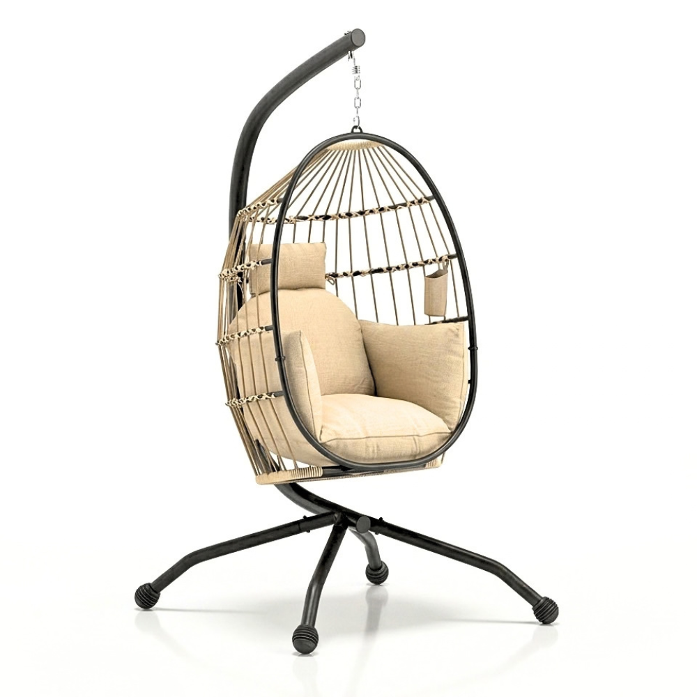 Fauteuil oeuf suspendu avec pieds - MIRAGE