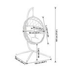Fauteuil oeuf suspendu avec pieds - CLARA