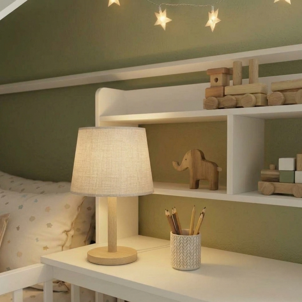 Lit cabane avec bureau 90x190cm en pin - MISTRAL