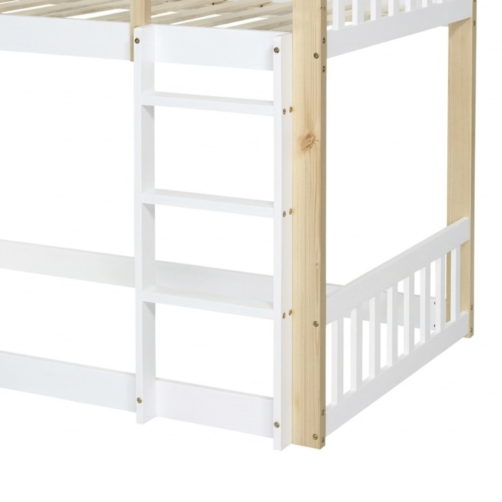 Lit cabane toboggan enfant superposé 90x190cm - TIPIK