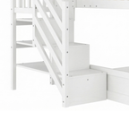 Lit cabane 140x190cm toboggan en pin - PEANUT
